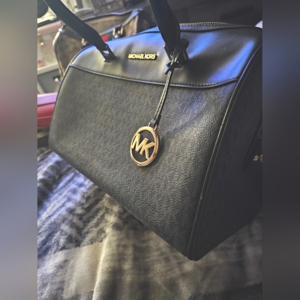 Michael Kors barrel satchel bag